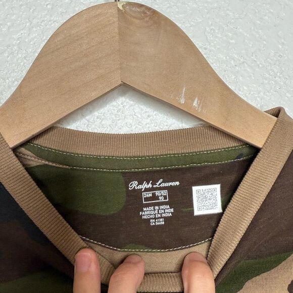 Ralph Lauren Green and Brown Camouflage Short Sleeve Tee - Picture 2 of 4